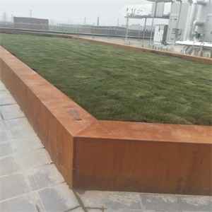 灵山耐候钢花池围边